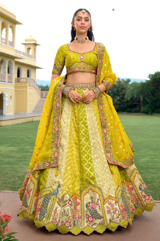 Fancy_silk_lehenga_with_embroidery_and_cut_work_border_1 - LaVante Fashion