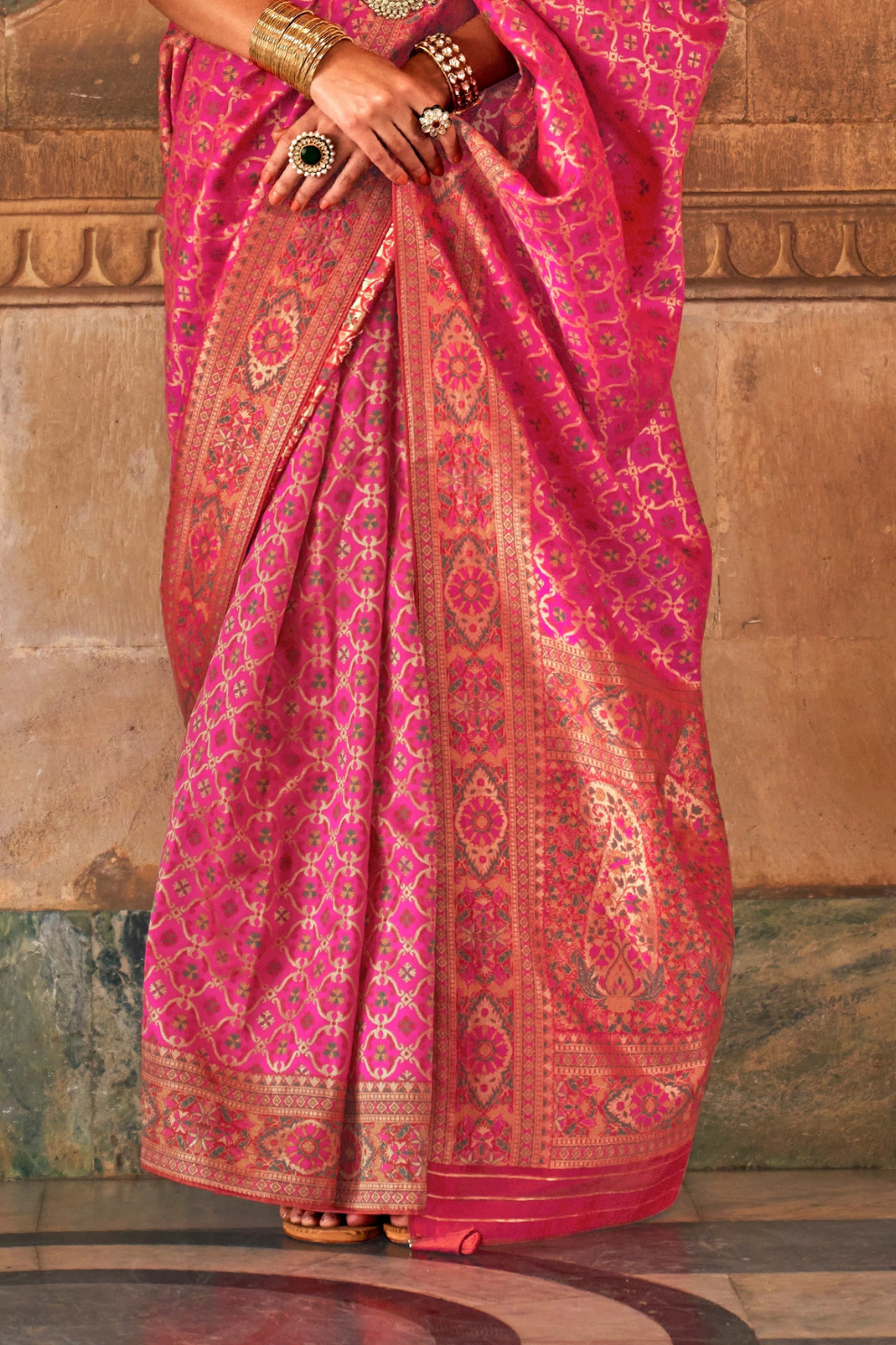 Traditional Banarasi Silk Saree with Rich Weave and Royal Appeal