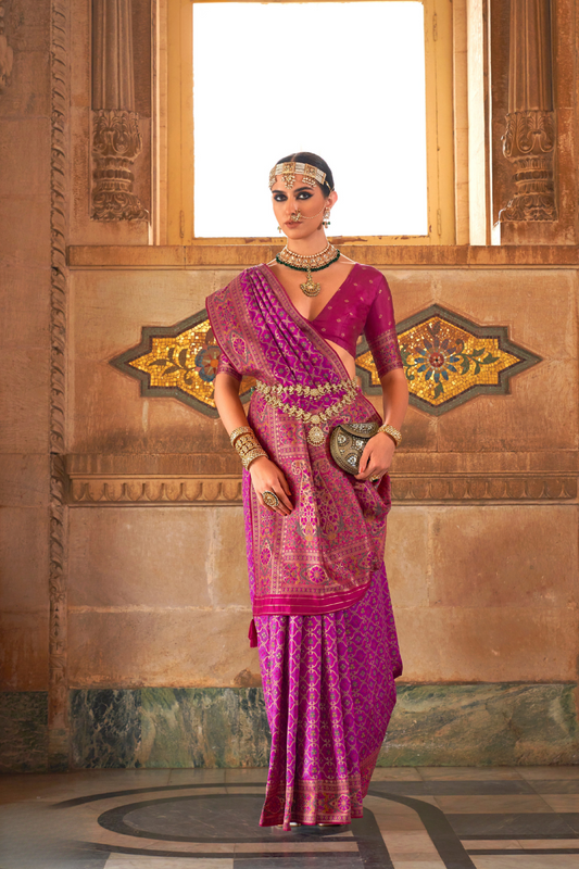 Traditional Banarasi Silk Saree with Rich Weave and Royal Appeal