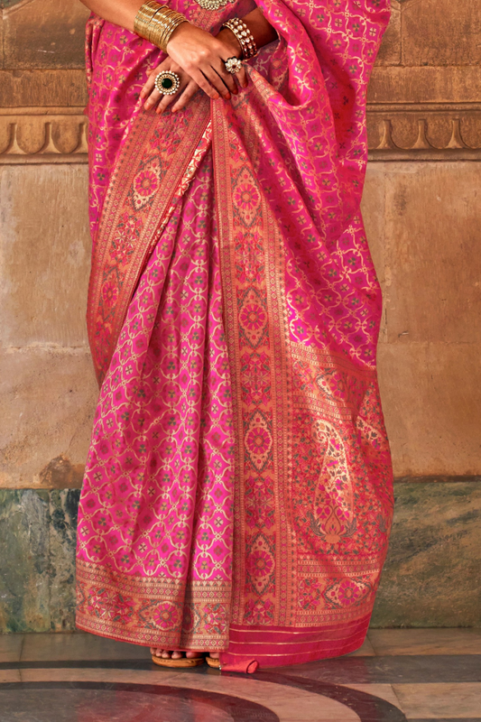 Traditional Banarasi Silk Saree with Rich Weave and Royal Appeal