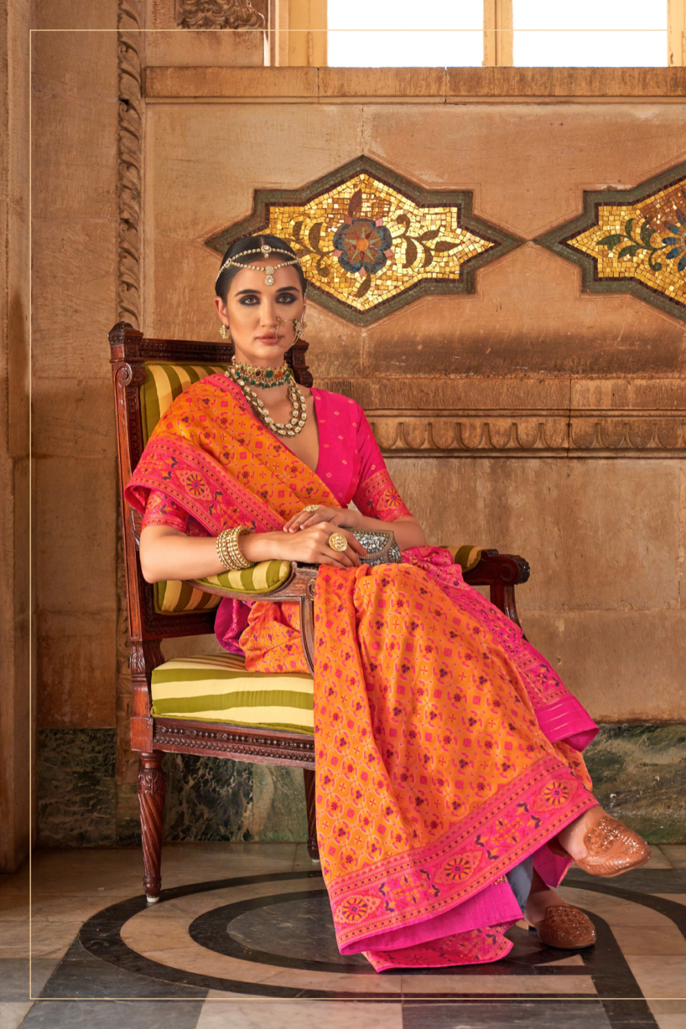 Traditional Banarasi Silk Saree with Rich Weave and Royal Appeal
