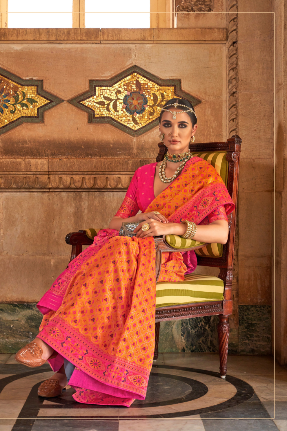 Traditional Banarasi Silk Saree with Rich Weave and Royal Appeal