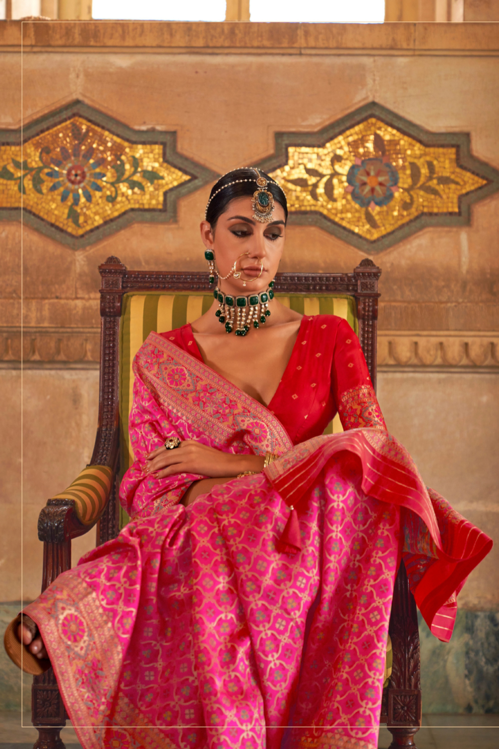 Traditional Banarasi Silk Saree with Rich Weave and Royal Appeal