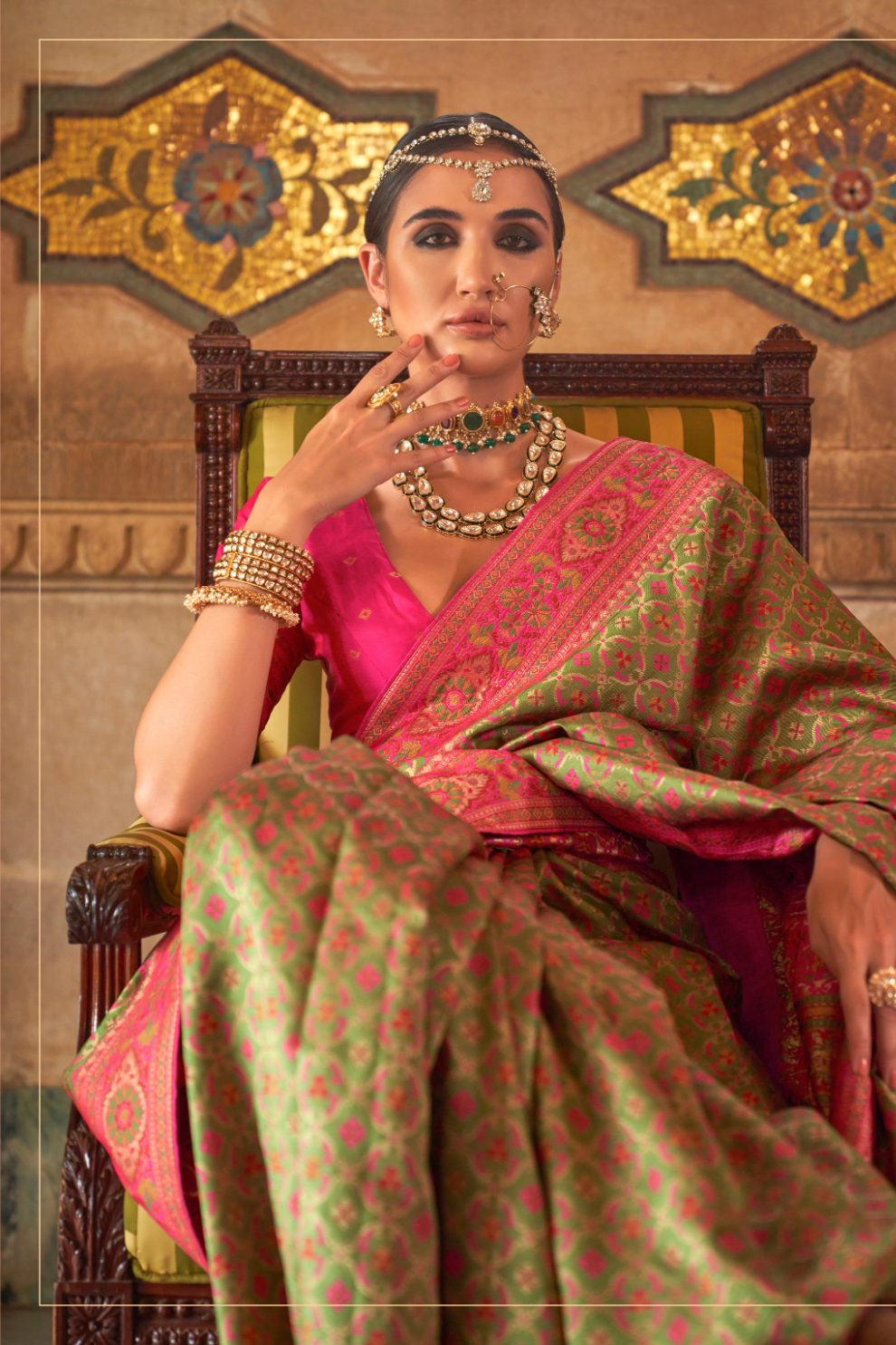 Traditional Banarasi Silk Saree with Rich Weave and Royal Appeal