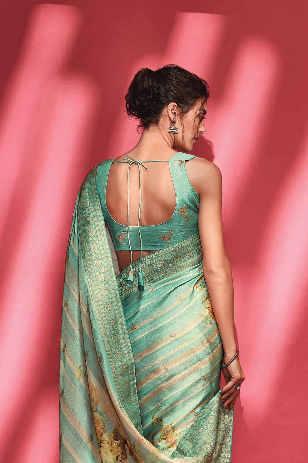 Trendy Digitally Printed Viscose Silk Saree with Designer Blouse