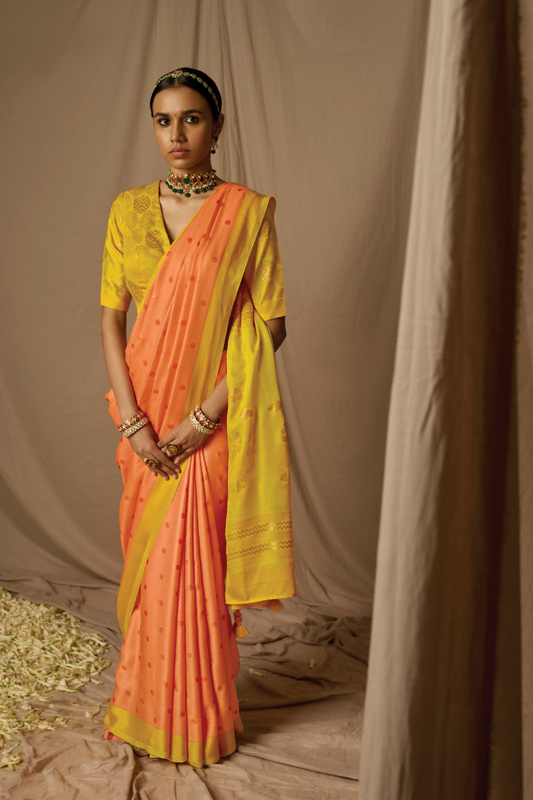 Soft Brasso Floral Printed Saree with Graceful Drape and Lightweight