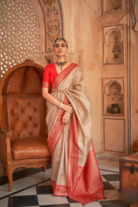 Rich Banarasi Silk Saree with Contemporary Indian Craftsmanship
