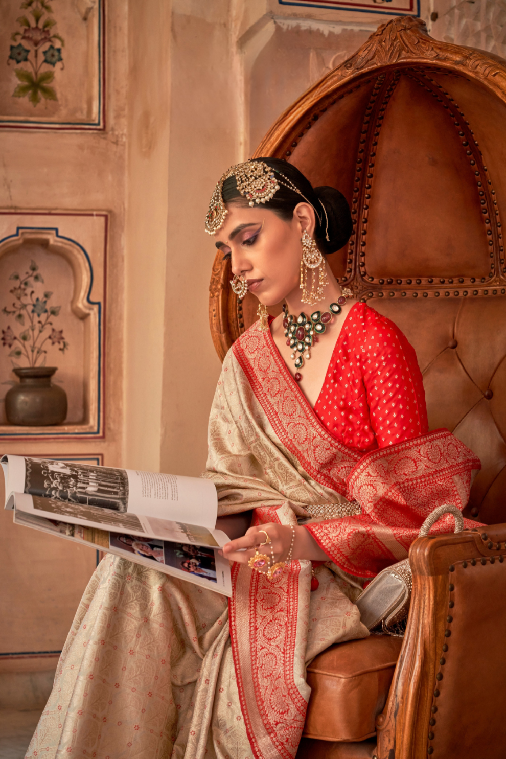 Rich Banarasi Silk Saree with Contemporary Indian Craftsmanship