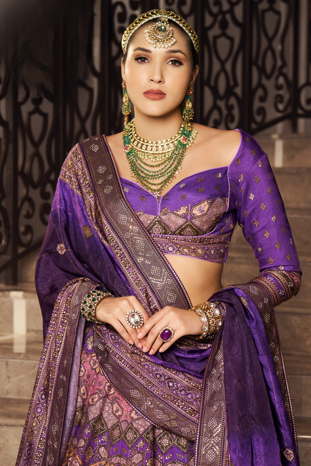 Regal Purple Designer Silk Lehenga Choli - LaVante Fashion