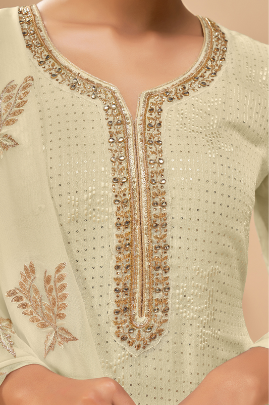 Graceful Embroidered Georgette Salwar Kameez
