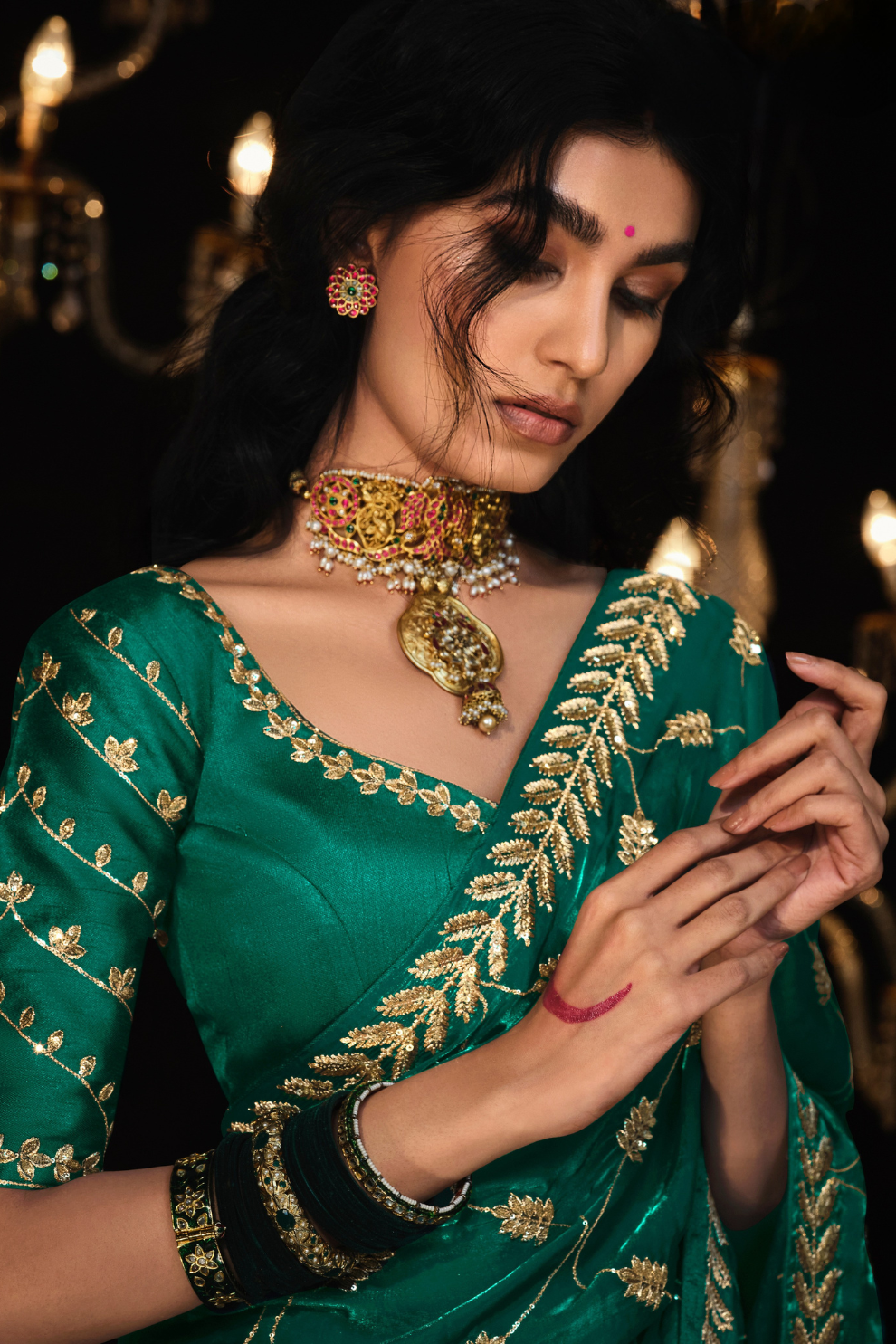 Beautiful Designer Wedding Saree with Premium Fancy Work