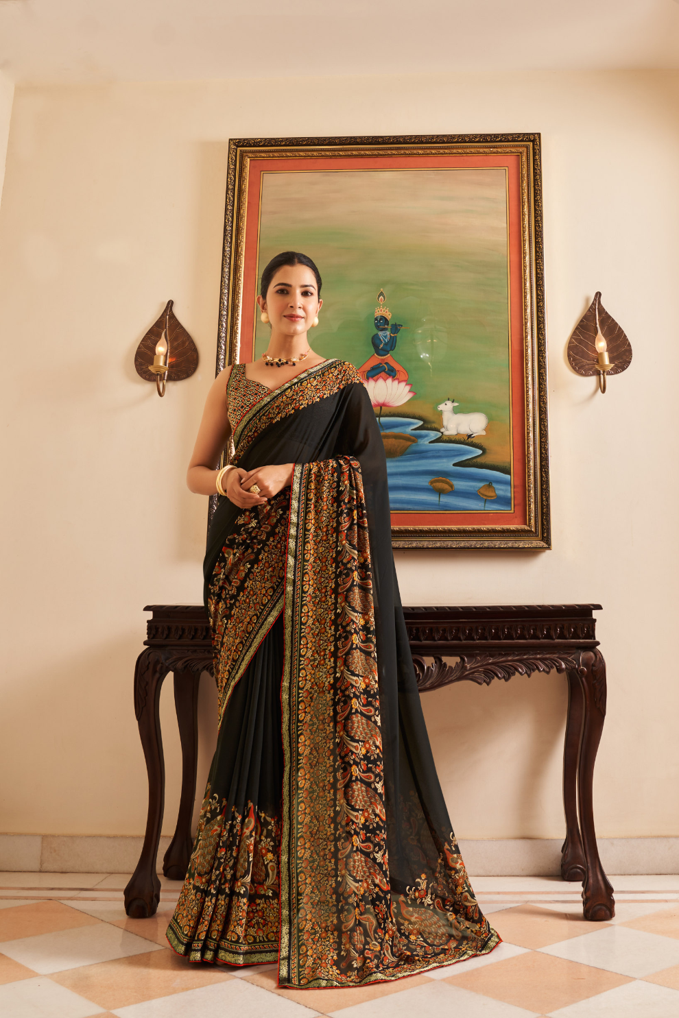 Elegant Georgette Saree with Graceful Drape