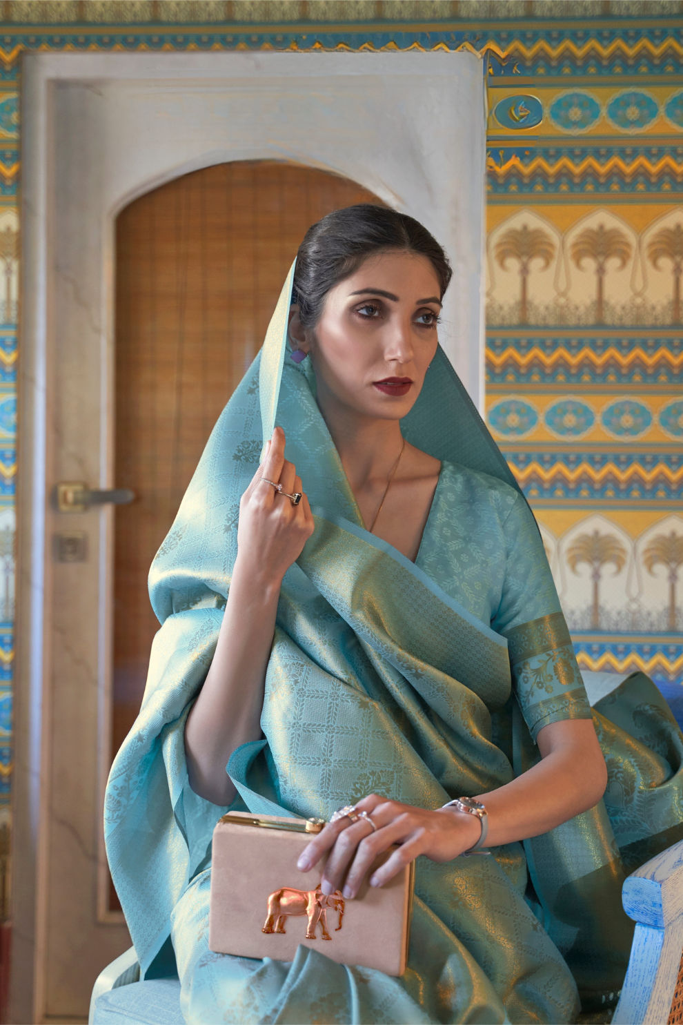 Classic Kanjivaram Silk Saree with Traditional Zari Weaving