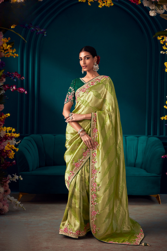 Heritage in Silk Elegant Designer Banarasi Kanjivaram Masterpiece