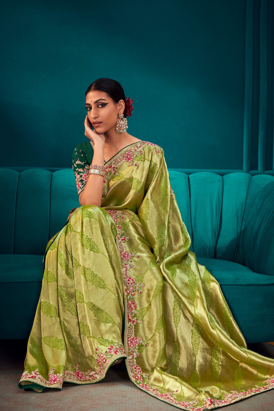 Heritage in Silk Elegant Designer Banarasi Kanjivaram Masterpiece