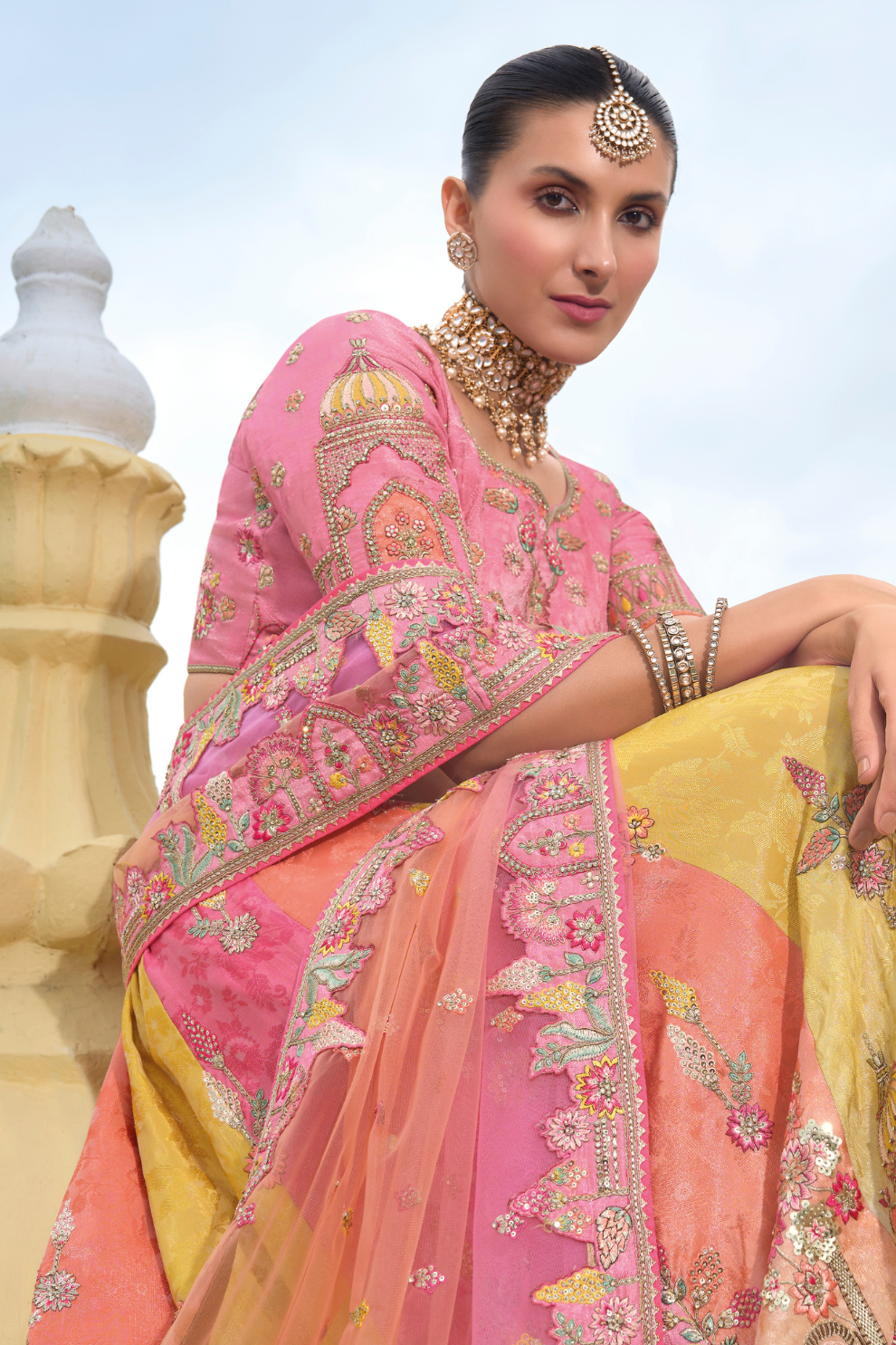 Designer Ethnic Lehenga with Dupatta and Intricate Embroidery