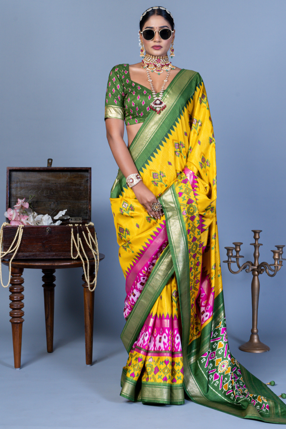 Pure Viscose Silk Saree with Luxury Print and Glory Finish