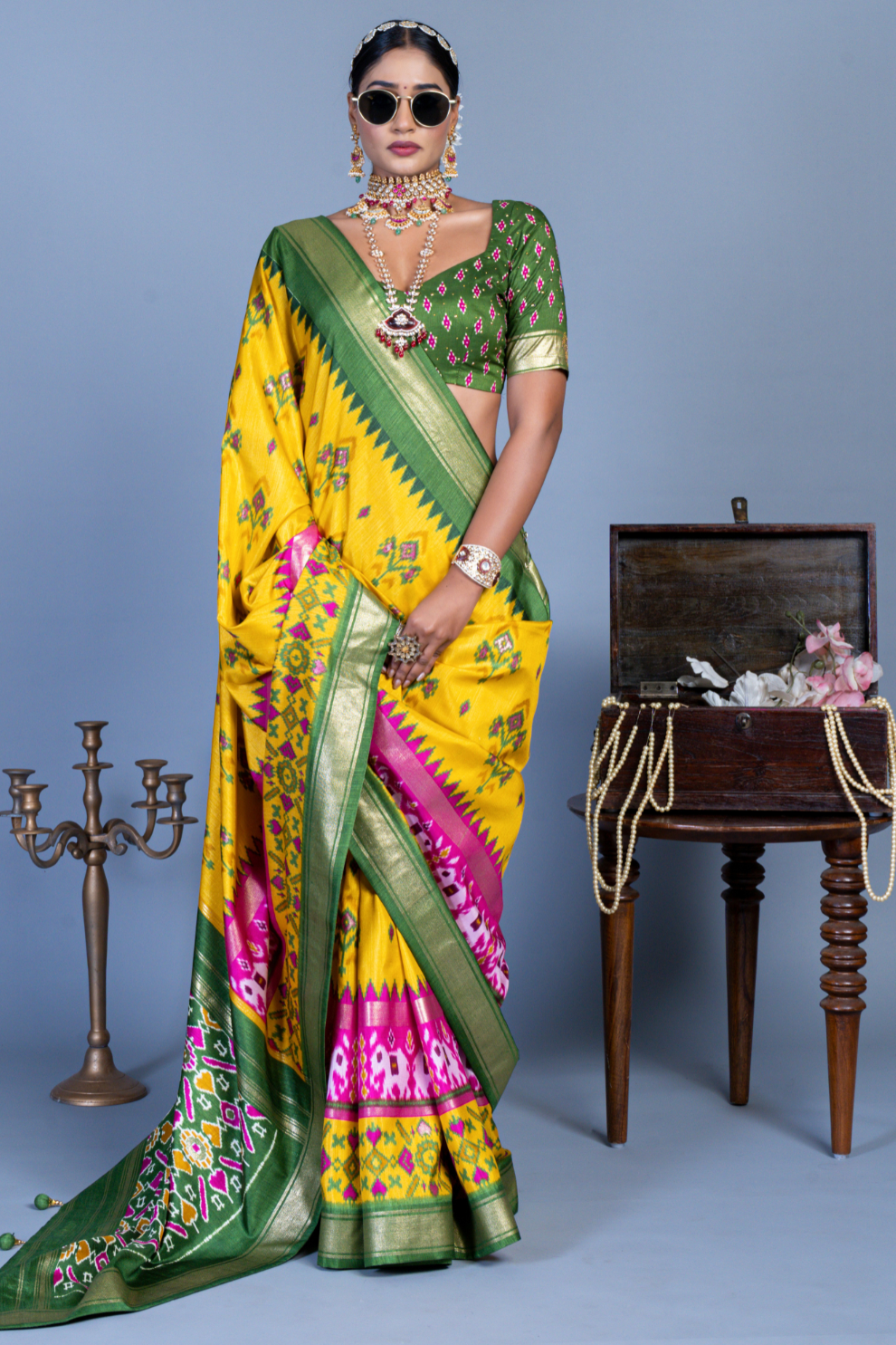 Pure Viscose Silk Saree with Luxury Print and Glory Finish