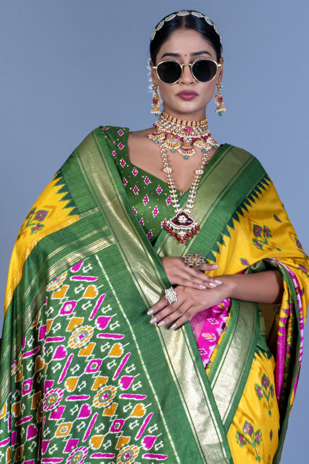 Pure Viscose Silk Saree with Luxury Print and Glory Finish