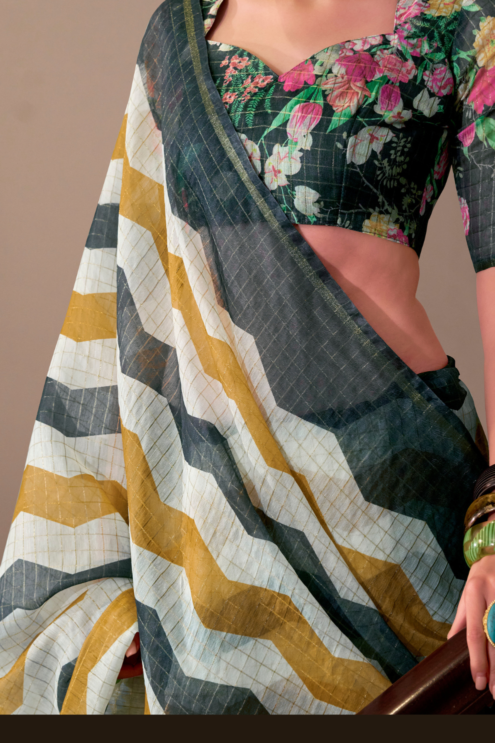 Linen Cotton Silk Saree with Soft Texture and Natural Elegance - LaVante Fashion
