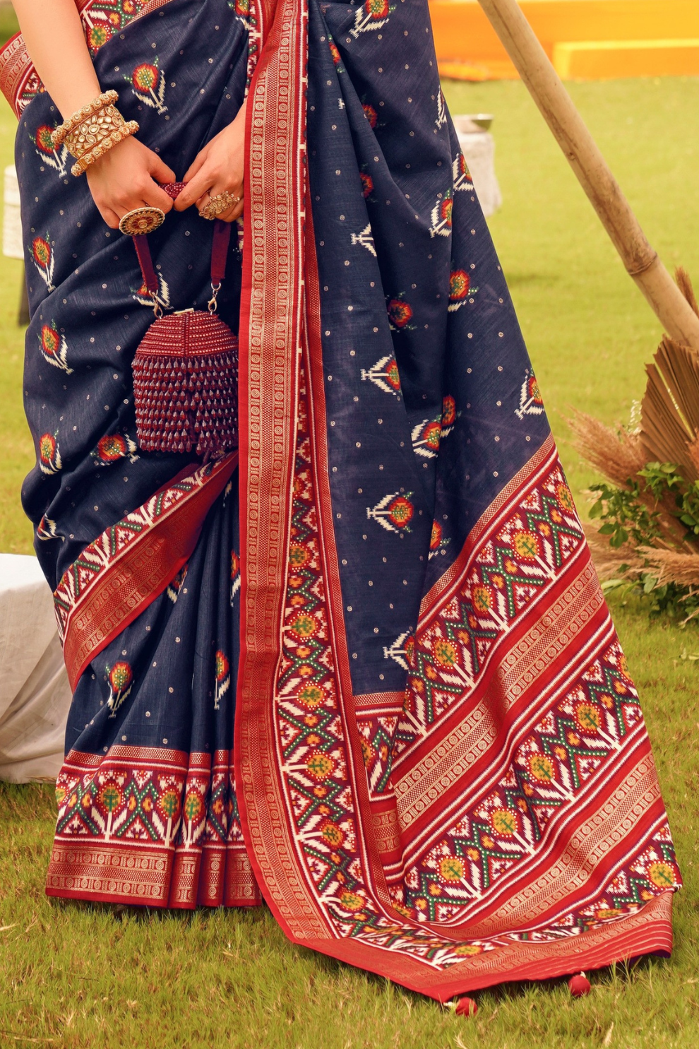 Elegant Patola Printed Art Silk Saree for Festive Wear