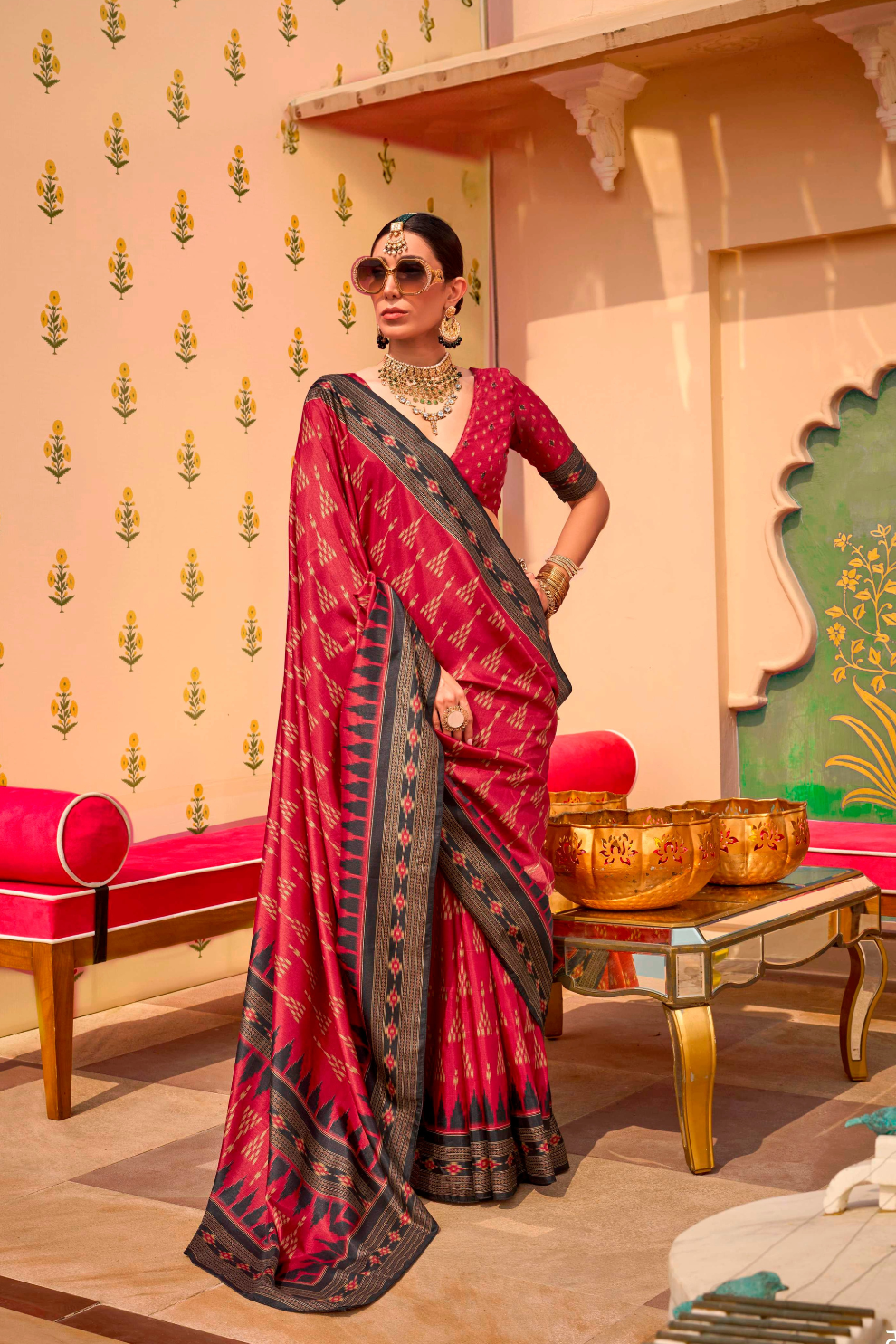 Mercerized Sigma Silk Saree with Classic Traditional Design