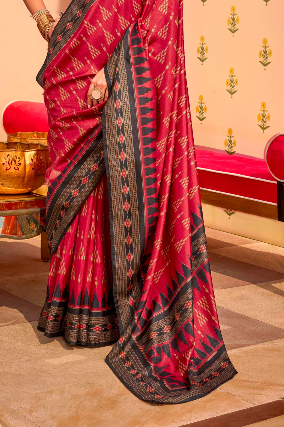 Mercerized Sigma Silk Saree with Classic Traditional Design