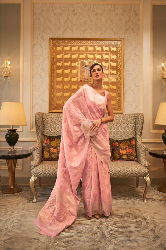 Elegant Sequins Modal Saree with Fine Handloom Weaving