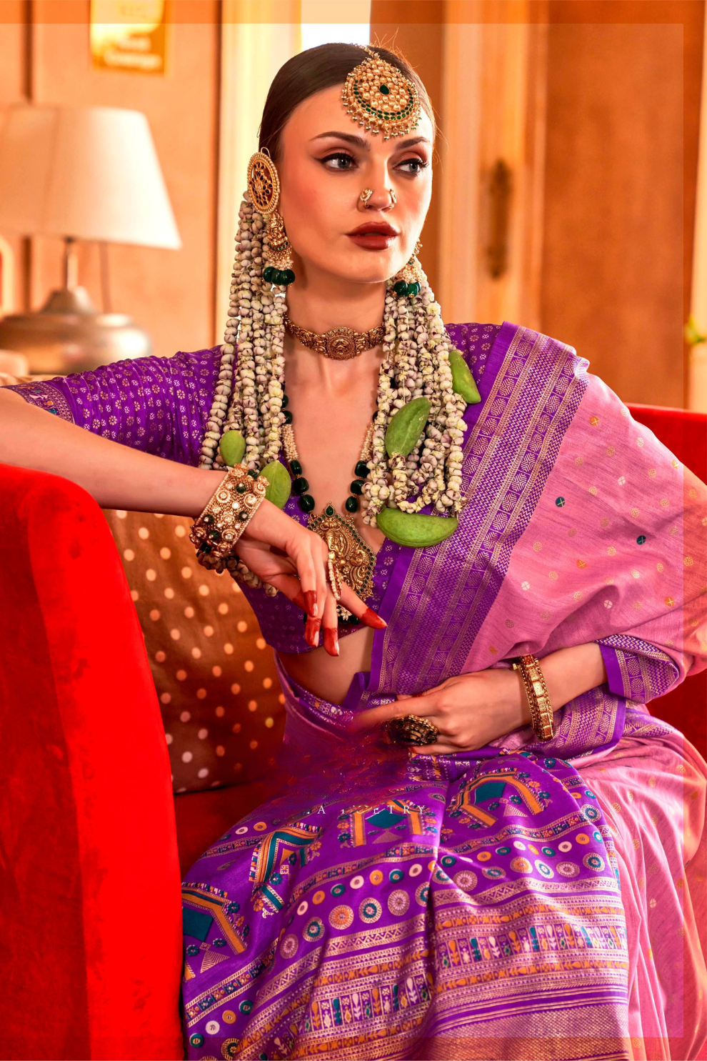 Regal Peshwai Paithani Silk Saree with Traditional Zari Weave