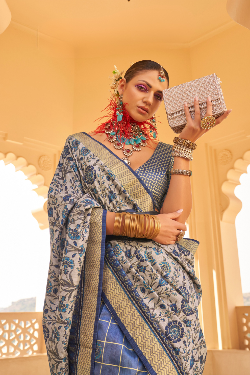Graceful Silk Saree with Timeless Printed Art Design