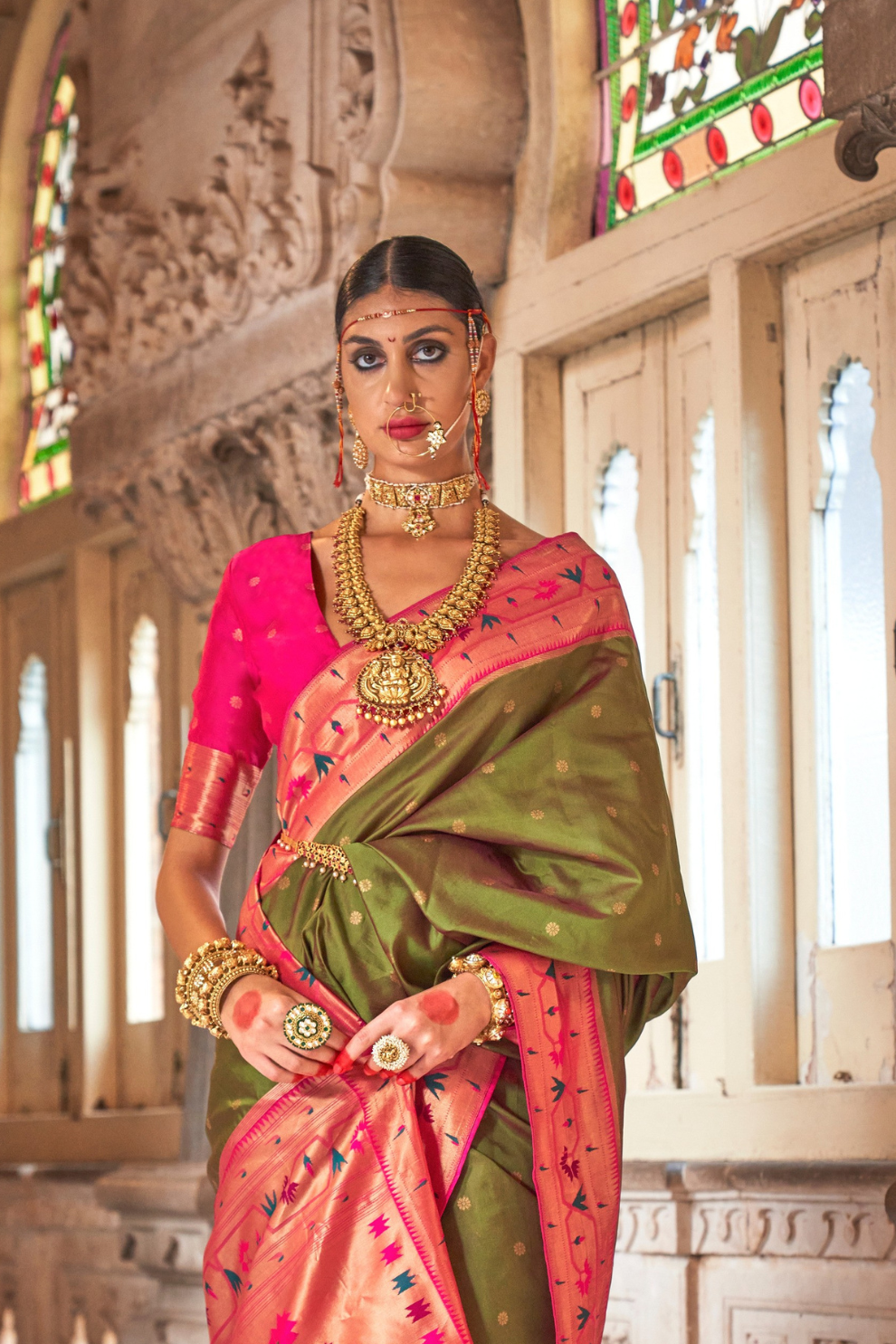 Graceful Floral Woven Zari Paithani Saree for Festive Wear