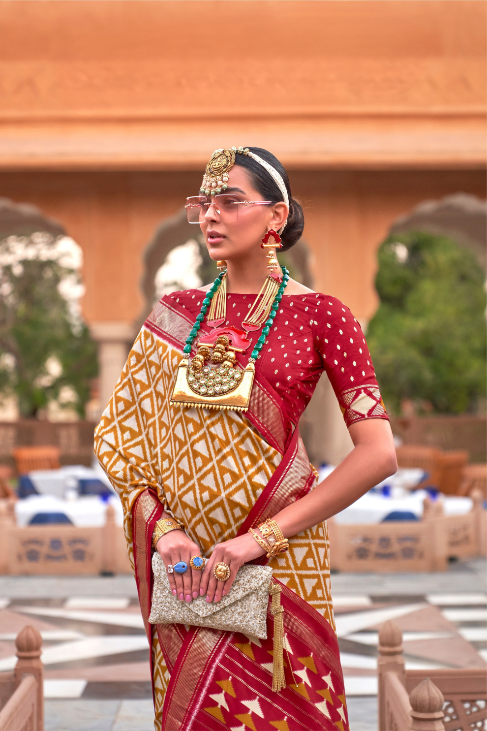 Elegant Designer Patola Silk Saree with Timeless Traditional Appeal