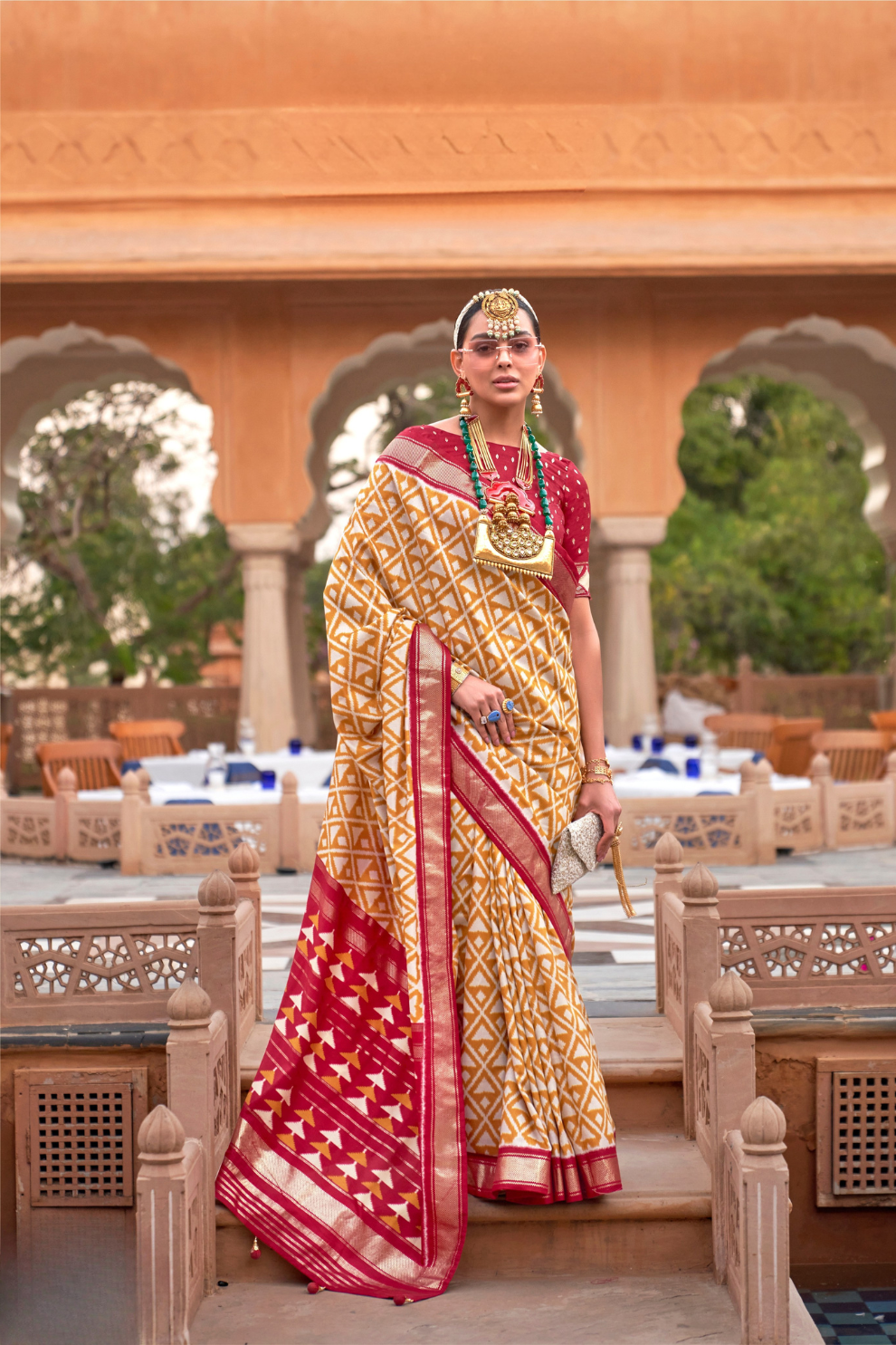 Elegant Designer Patola Silk Saree with Timeless Traditional Appeal