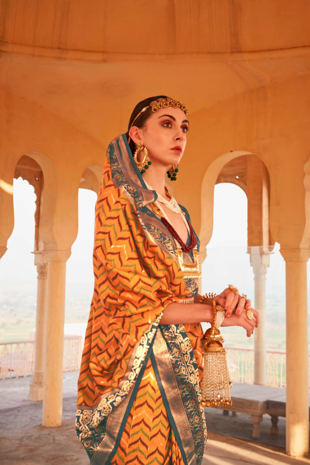 Elegant Patola Printed Art Silk Saree with Intricate Design