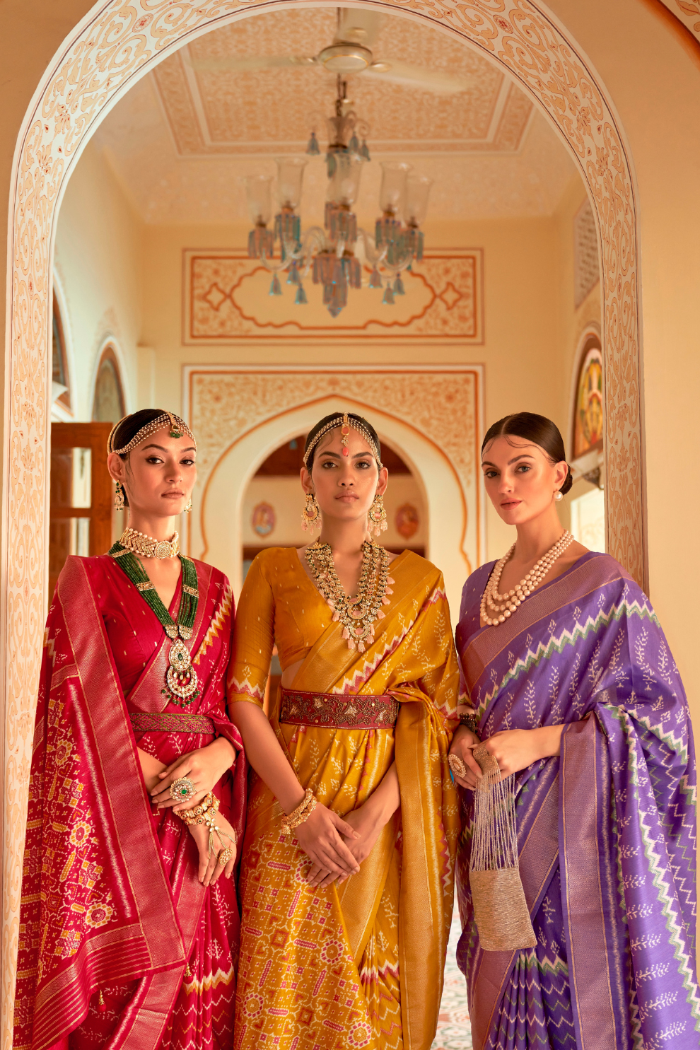 Graceful Patola Silk Saree with Intricate Weaving Work