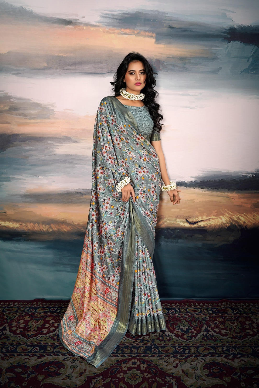 Pure Cotton Silk Saree with Elegant Digital Print - LaVante Fashion