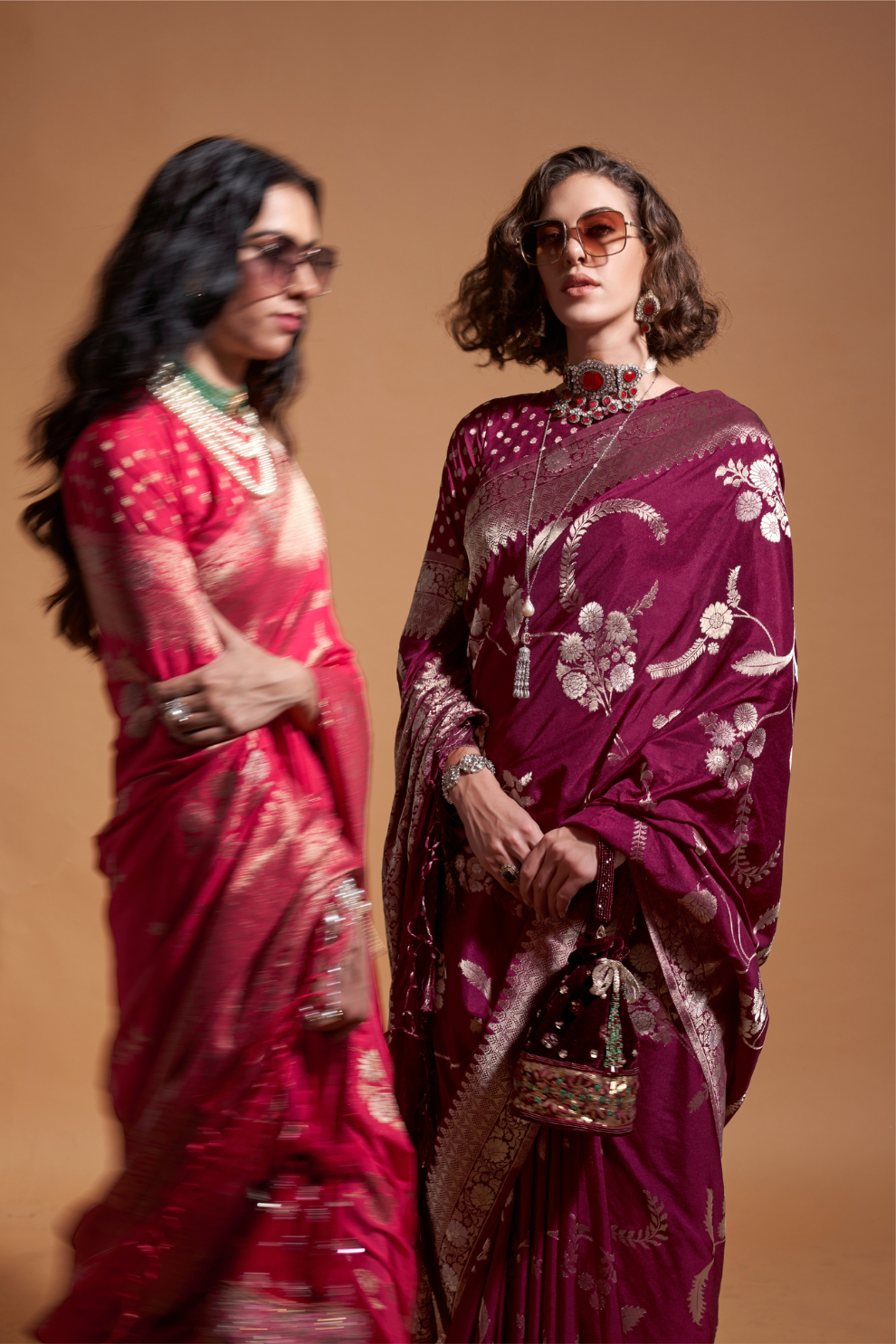 Pure Georgette Handloom Woven Silk Saree with Graceful Texture