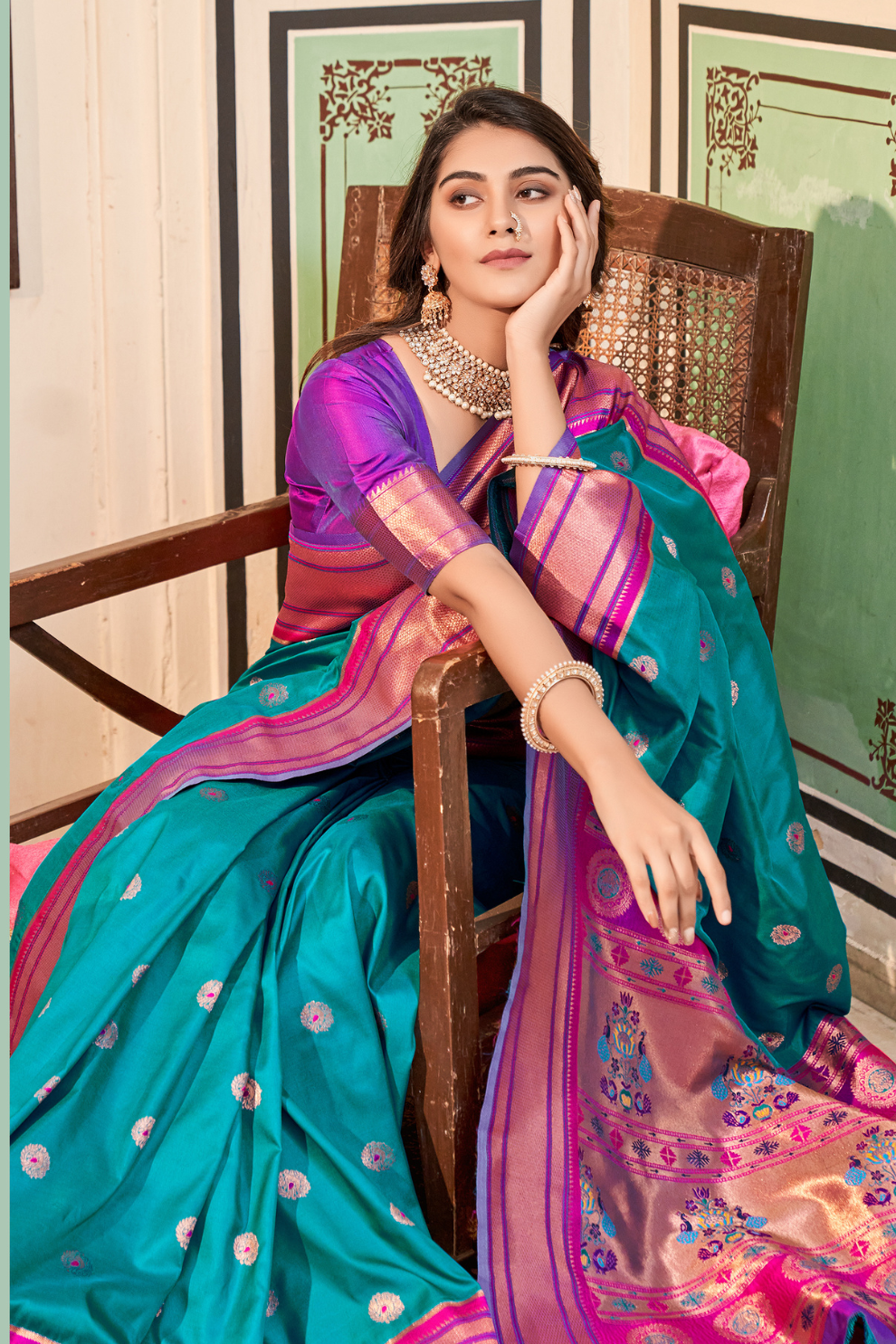 Pure Paithani Silk – Traditional Elegance with Royal Charm