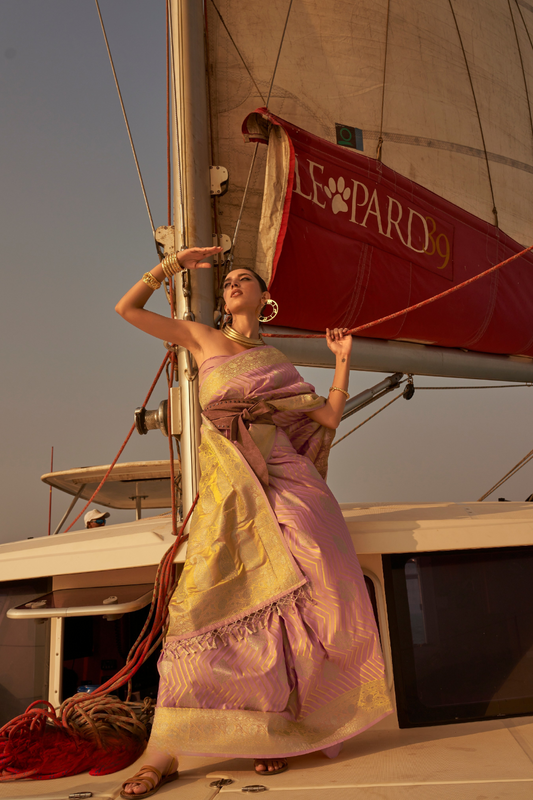 Regal Zari Woven Banarasi Saree with Traditional Motifs