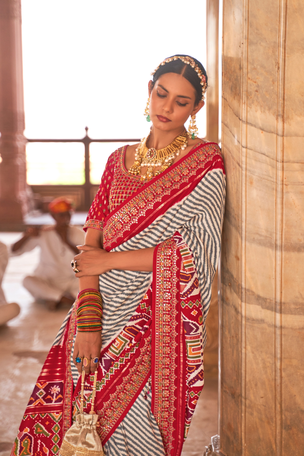 Elegant Designer Patola Saree in Pure Smooth Silk