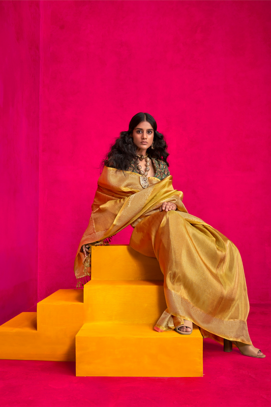 Elegant Tissue Silk Saree with Subtle Shine and Lightweight Grace