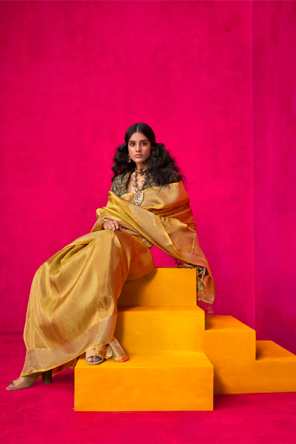 Elegant Tissue Silk Saree with Subtle Shine and Lightweight Grace