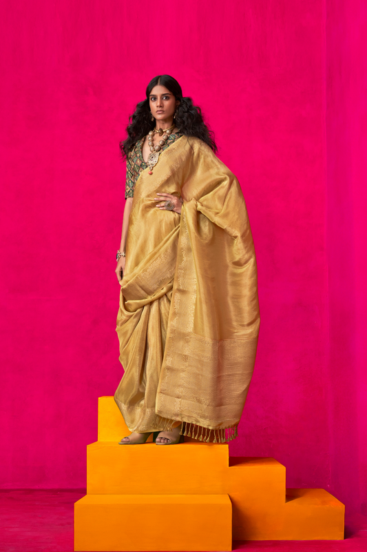 Elegant Tissue Silk Saree with Subtle Shine and Lightweight Grace