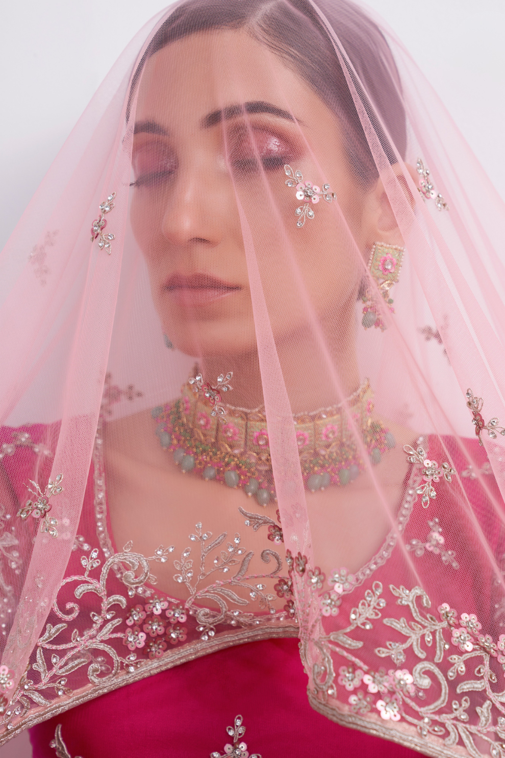 Graceful Wedding Lehenga Choli In Net Fabric With Embroidery Work