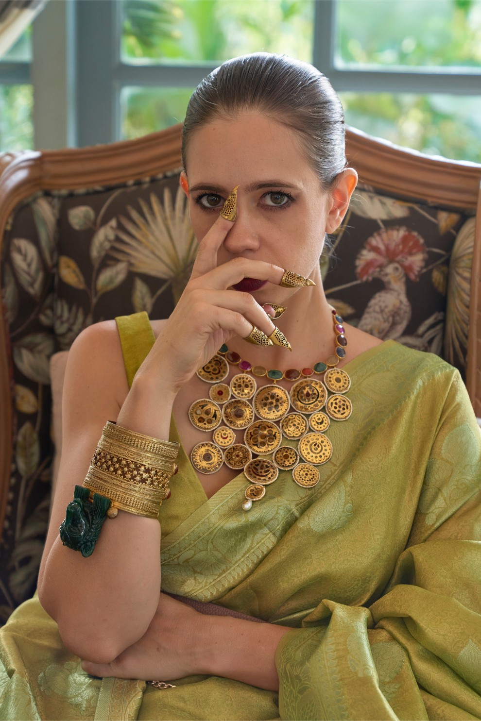 Woven Satin Tissue Silk Saree with Lustrous Texture and Graceful Drape