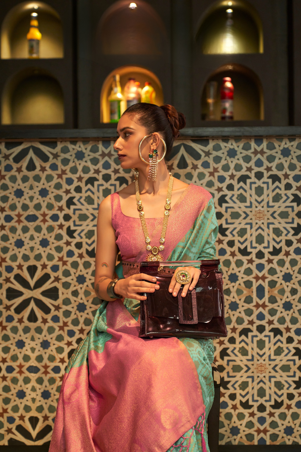 Traditional Kanjivaram Silk Saree with Rich Zari Weaving