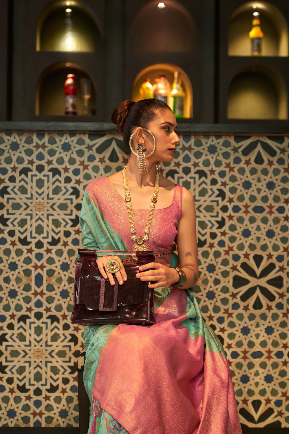 Traditional Kanjivaram Silk Saree with Rich Zari Weaving