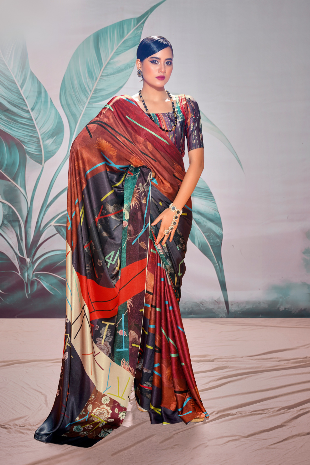 Soft Satin with Digital Print - LaVante Fashion