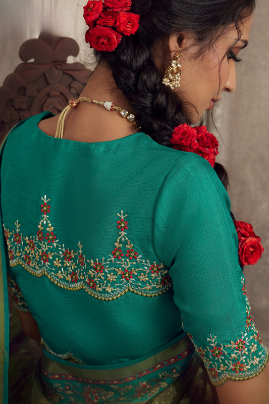 Elegance in Every Thread Designer Soft Brasso Organza With Beautiful Printed Saree