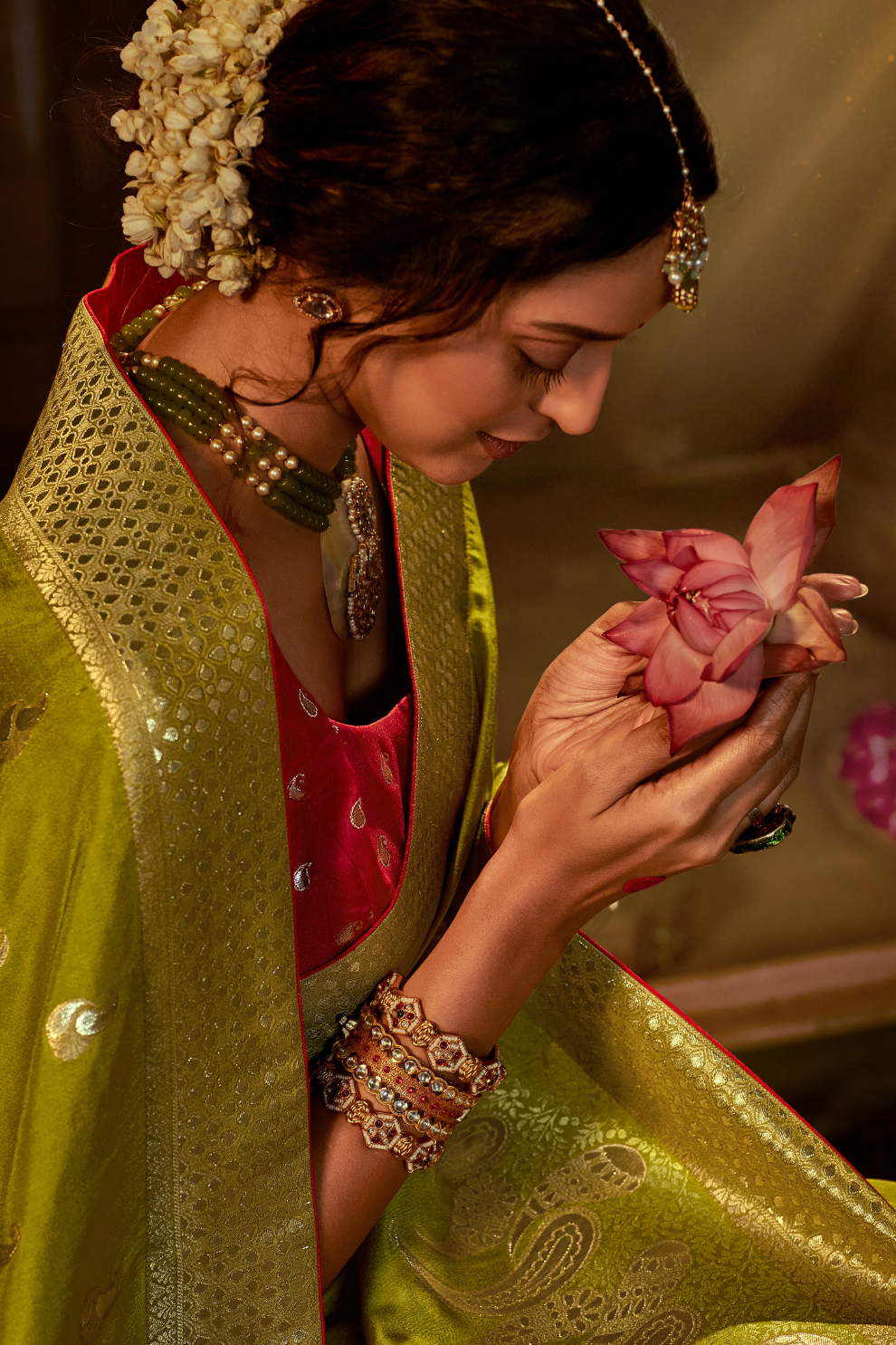 Royal Charm Pure Viscose Dola Silk Banarasi Saree with Designer Elegance